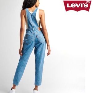 Levi’s Tapered Crazy Blue Overalls Bibs